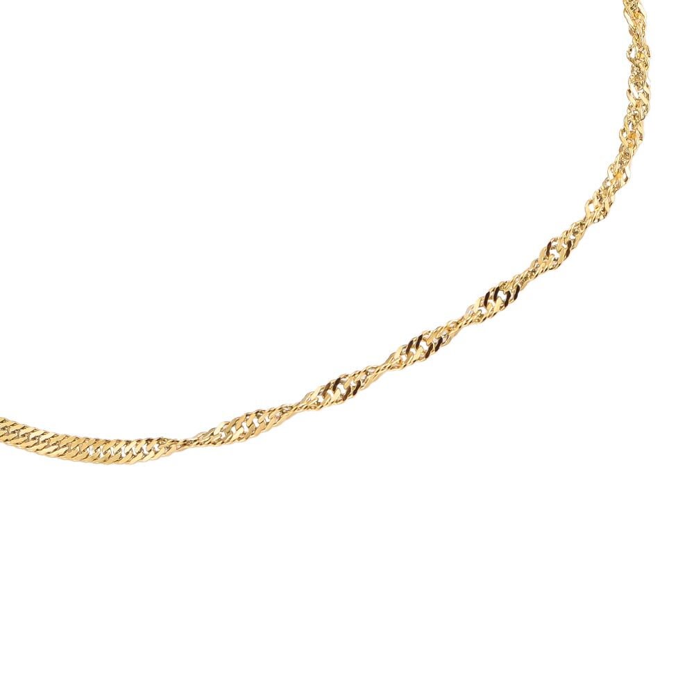SPIRAL | Armband | Twist gedreht | Bracelet | Schlicht Minimalistisch | Edelstahl | 14 Karat Vergoldung | Wasserfest