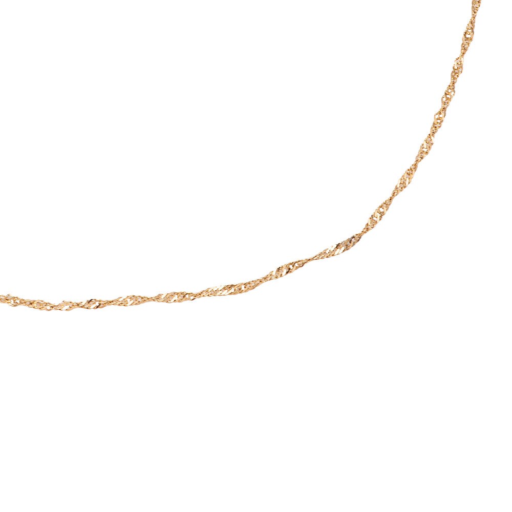 SPIRAL | Halskette | Twist gedreht | Necklace | Schlicht Minimalistisch | Edelstahl | 14 Karat Vergoldung | Wasserfest