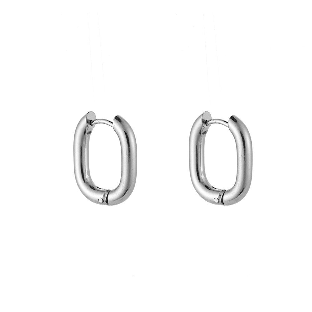 ISI | Ohrringe | Square Hoops | Creolen | Minimalistisch | Edelstahl | 14 Karat Vergoldung | Wasserfest