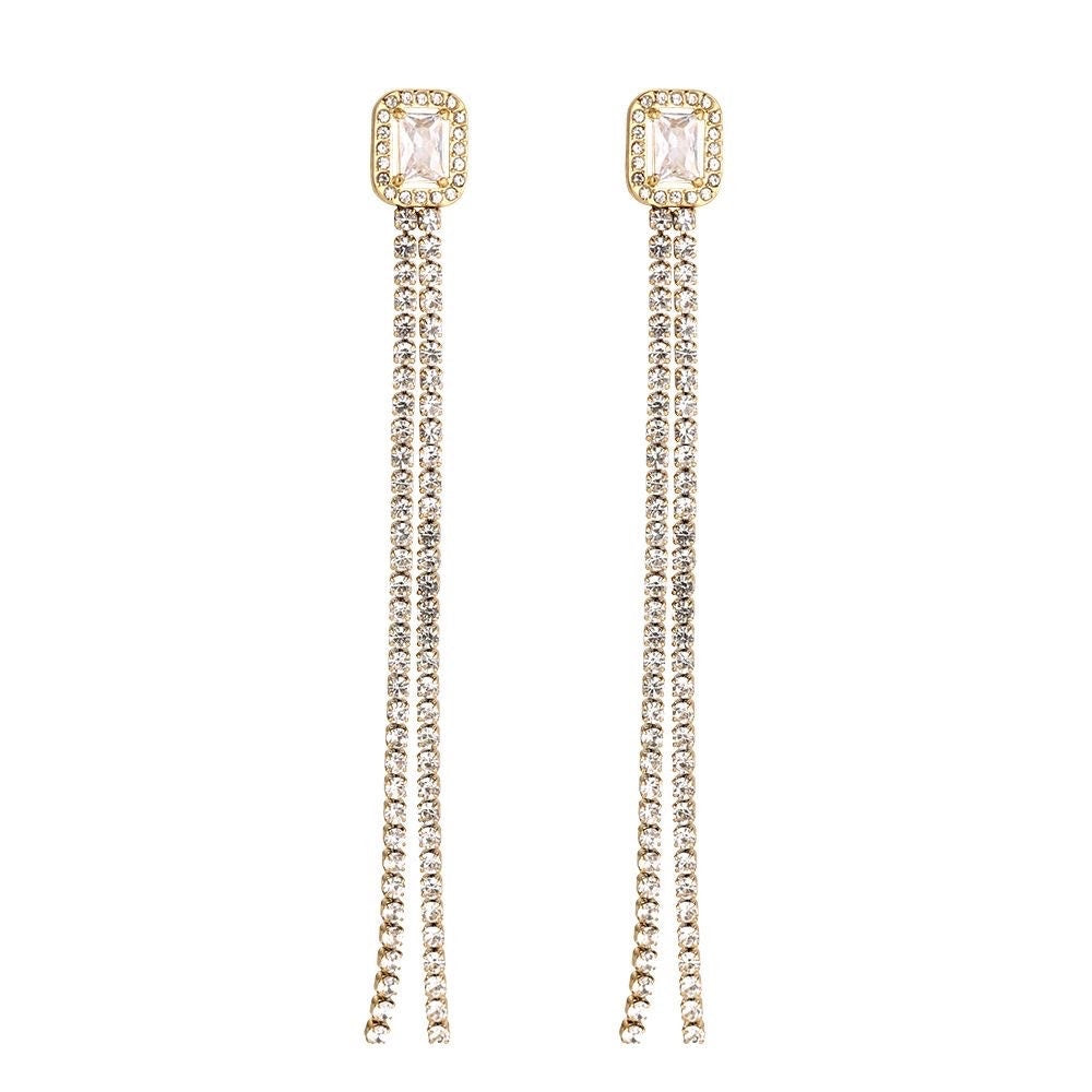 DIAMOND | Ohrringe | Zirkonia Stars | Glitzersteine | Statement | Hingucker | Edelstahl | 14 Karat Vergoldung | Wasserfest