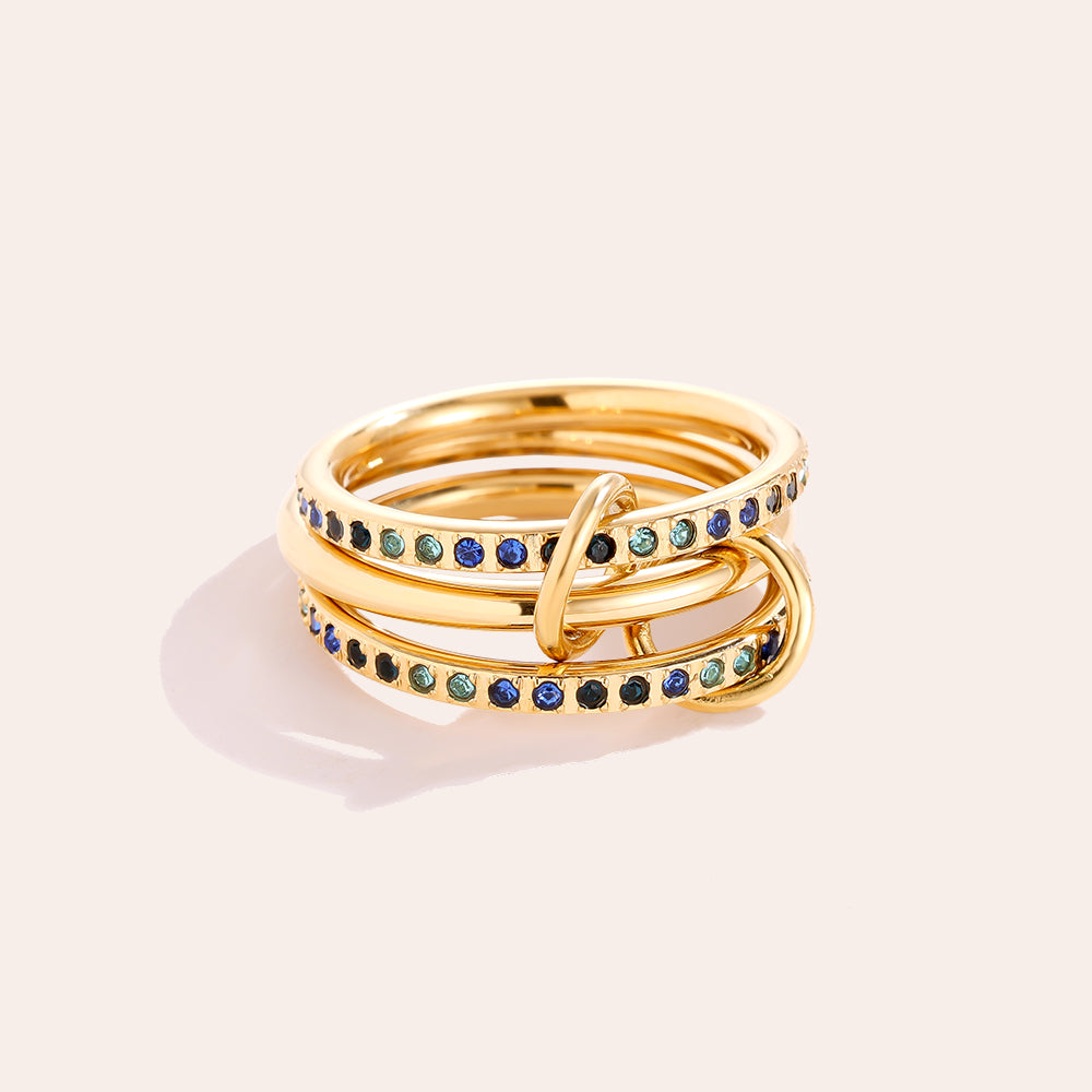 Ring Pave Blue