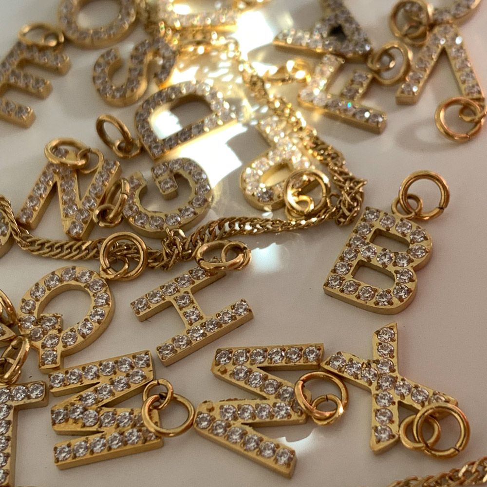 Anhänger Alphabet Zirkonia