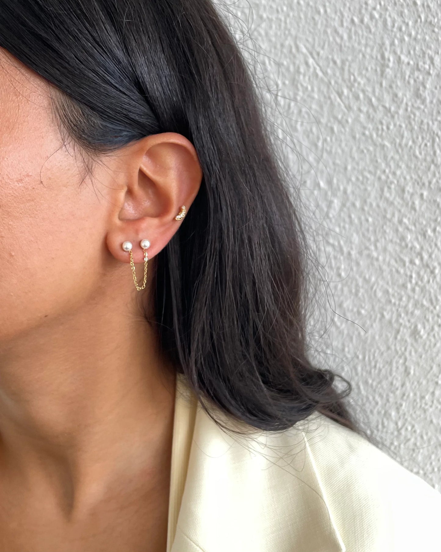 Ohrringe Pearl Chain