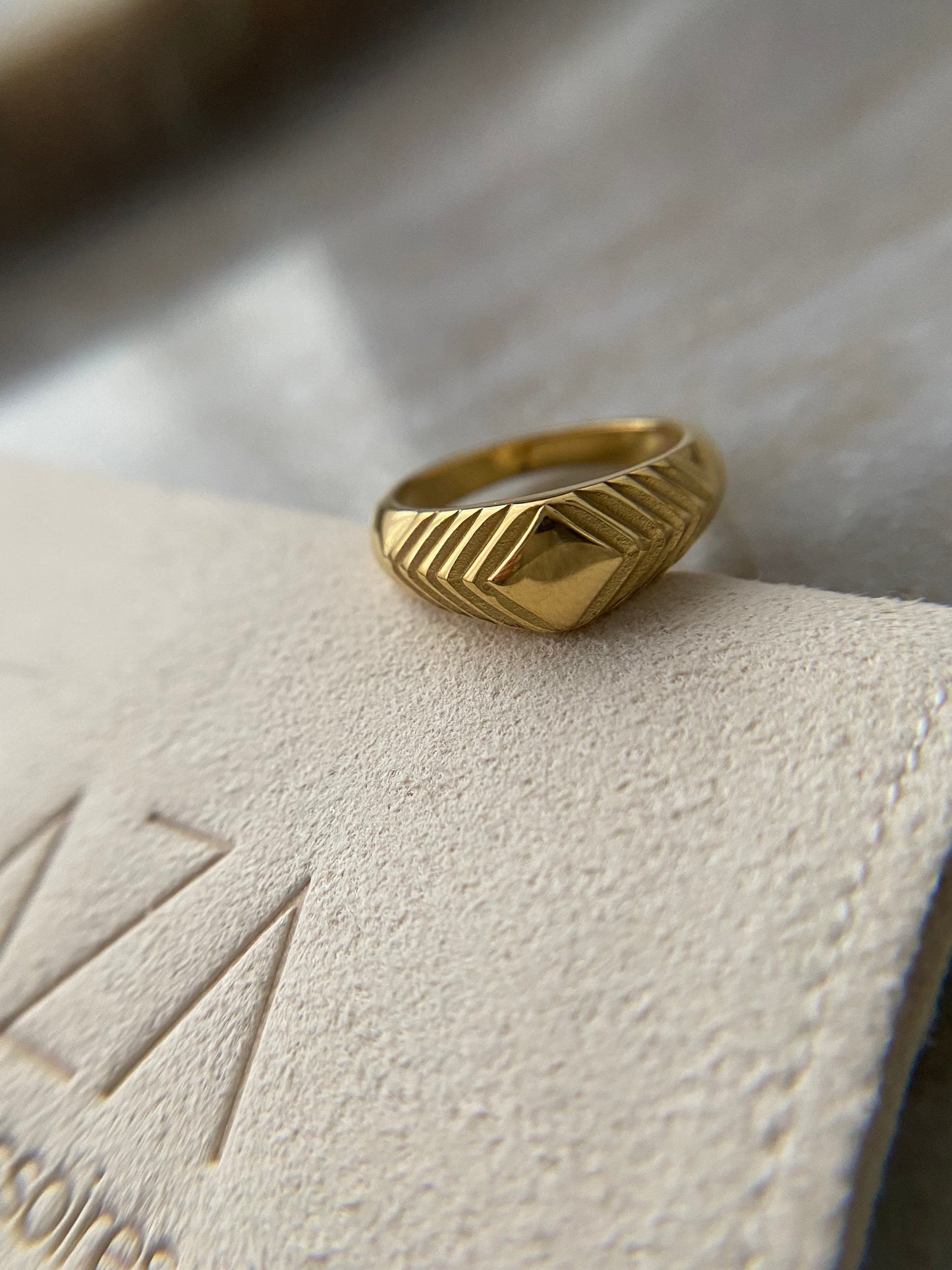 PALOMA | Ring | Statement-Ring | Boho | Edelstahl | 14 Karat Vergoldung | Wasserfest