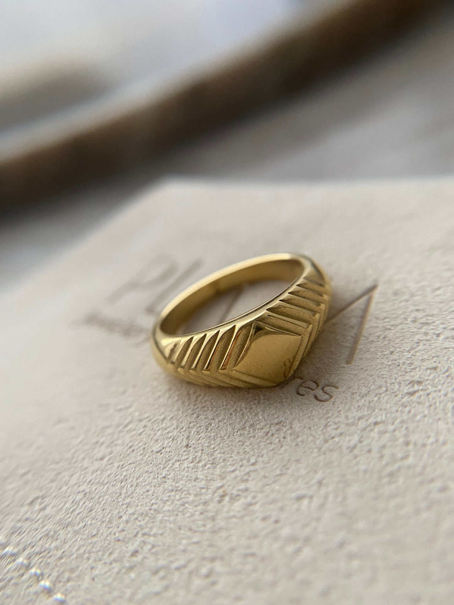 PALOMA | Ring | Statement-Ring | Boho | Edelstahl | 14 Karat Vergoldung | Wasserfest